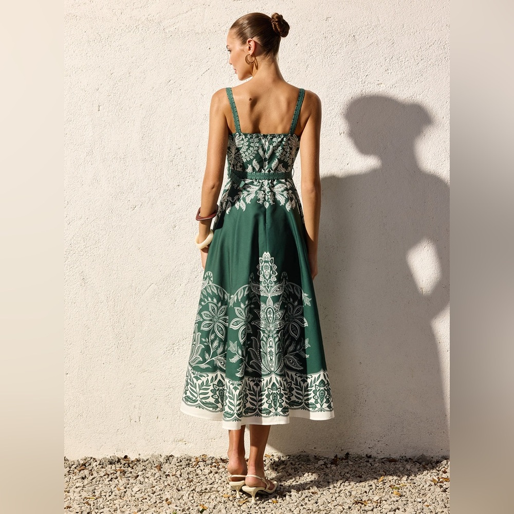 Commense Baroque Floral Belted Maxi Dress - Picture 6 of 6